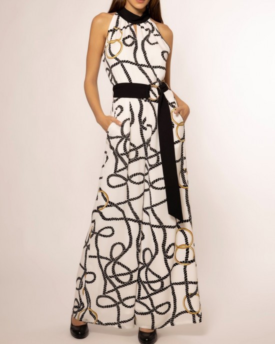 Fashionable retro chain patchwork dress HF0814-03-02 Fashionable retro chain patchwork dress HF0814-03-02