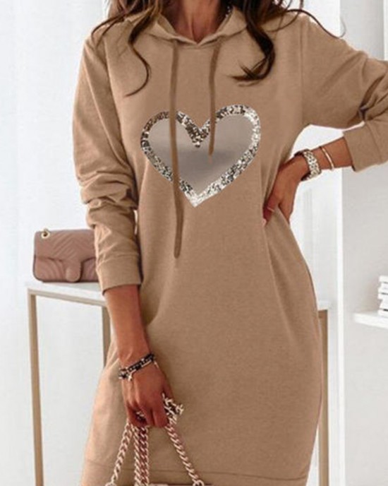 long sleeve hooded sweatshirt dress HF1210-02-01 long sleeve hooded sweatshirt dress HF1210-02-01