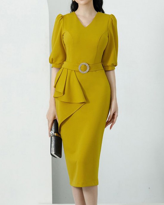 Flattering Fit for All Figures Dress HF3303-03-02 Flattering Fit for All Figures Dress HF3303-03-02