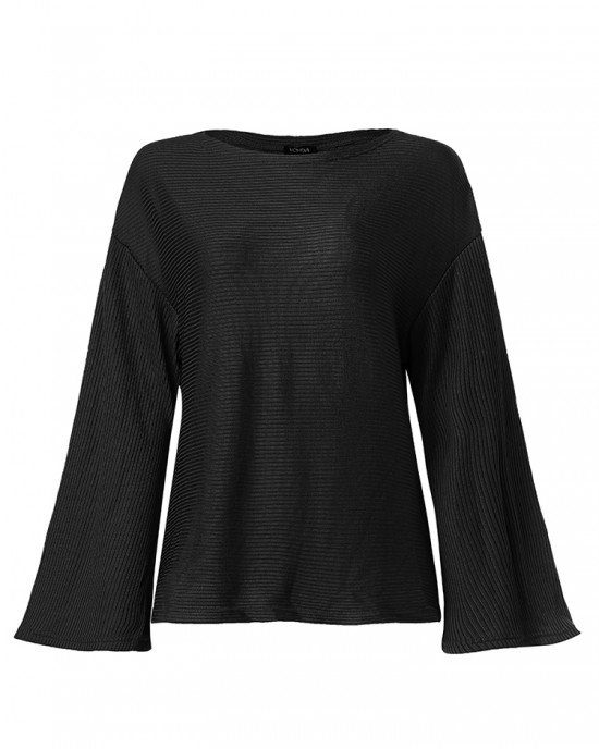 Women Autumn Knitted Bell Sleeve Casual Pullover Sweaters Women Autumn Knitted Bell Sleeve Casual Pullover Sweaters