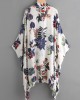 Women Summer Floral Print Loose Long Sleeve Irregular Hem Cardigans Women Summer Floral Print Loose Long Sleeve Irregular Hem Cardigans